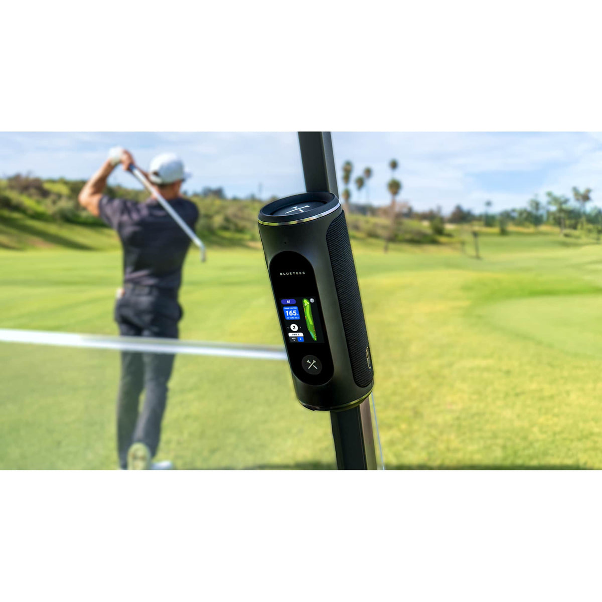 Blue Tees Player Pro GPS Golf Speaker with Touchscreen - Black - Photo 9