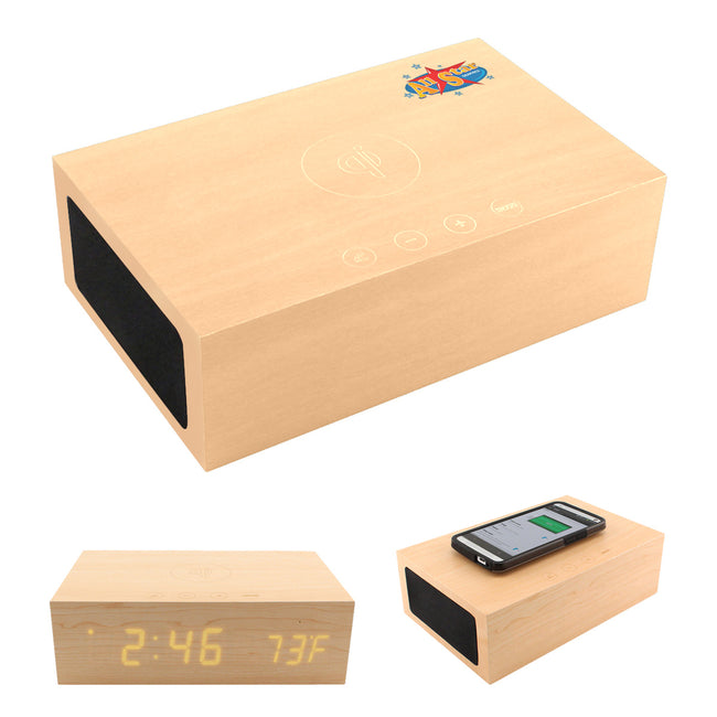 BlueSequoia Alarm Clock, Qi Charger and Speaker
