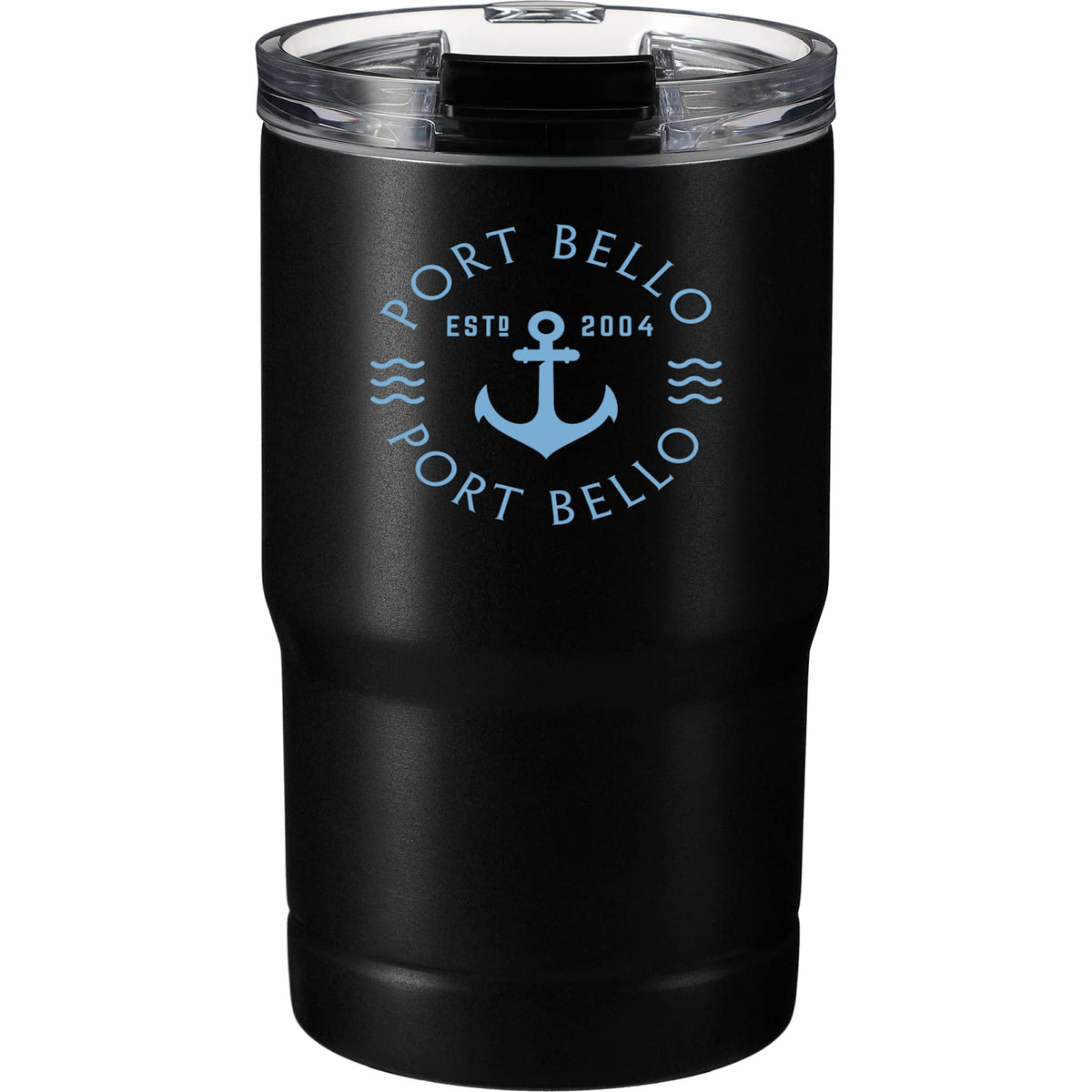 Bluff Can Cooler and Tumbler, 12 oz - Black - Front