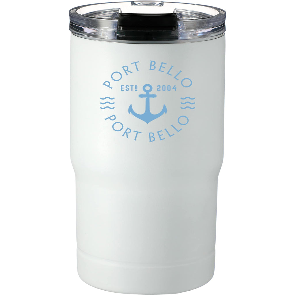 Bluff Can Cooler and Tumbler, 12 oz - White - Front