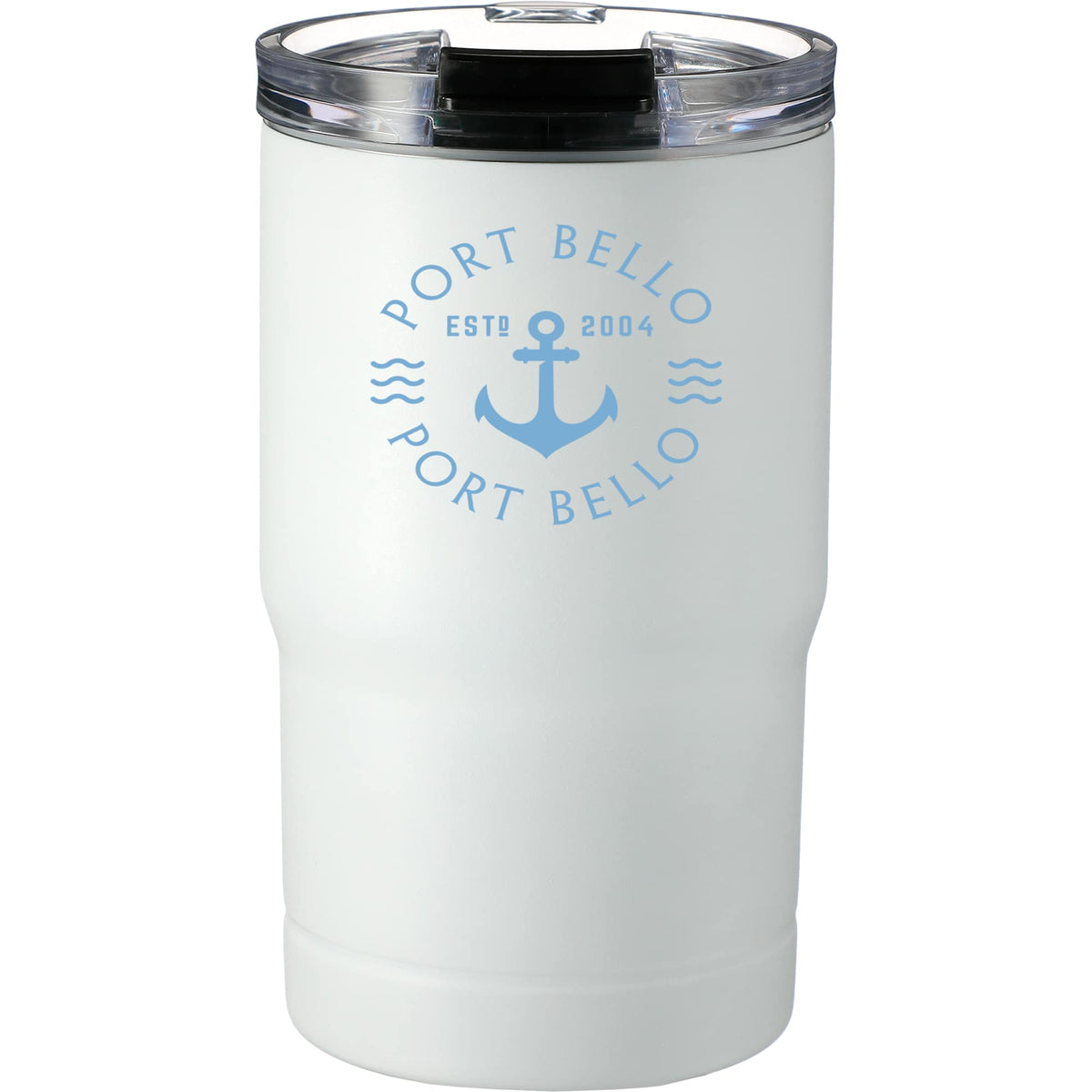 Bluff Can Cooler and Tumbler, 12 oz - White - Front