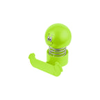 Bobble Head Phone Holder with Smiley Face - Lime Green - Angle