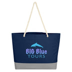 Boca Tote Bag on Rope Handles - Navy - Colorbrite