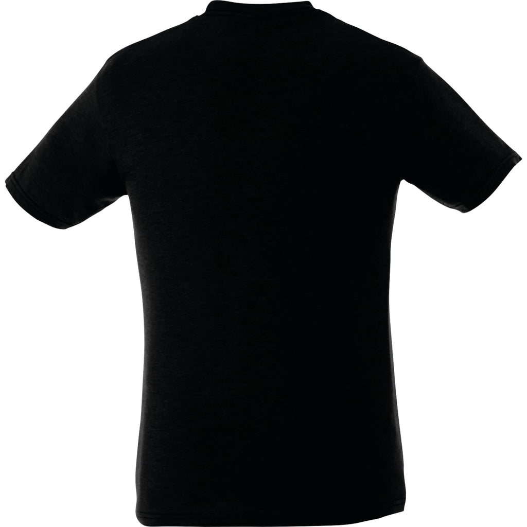 Bodie Crew Neck Short Sleeve Tee for Men Embroidery - Black - Back Flat
