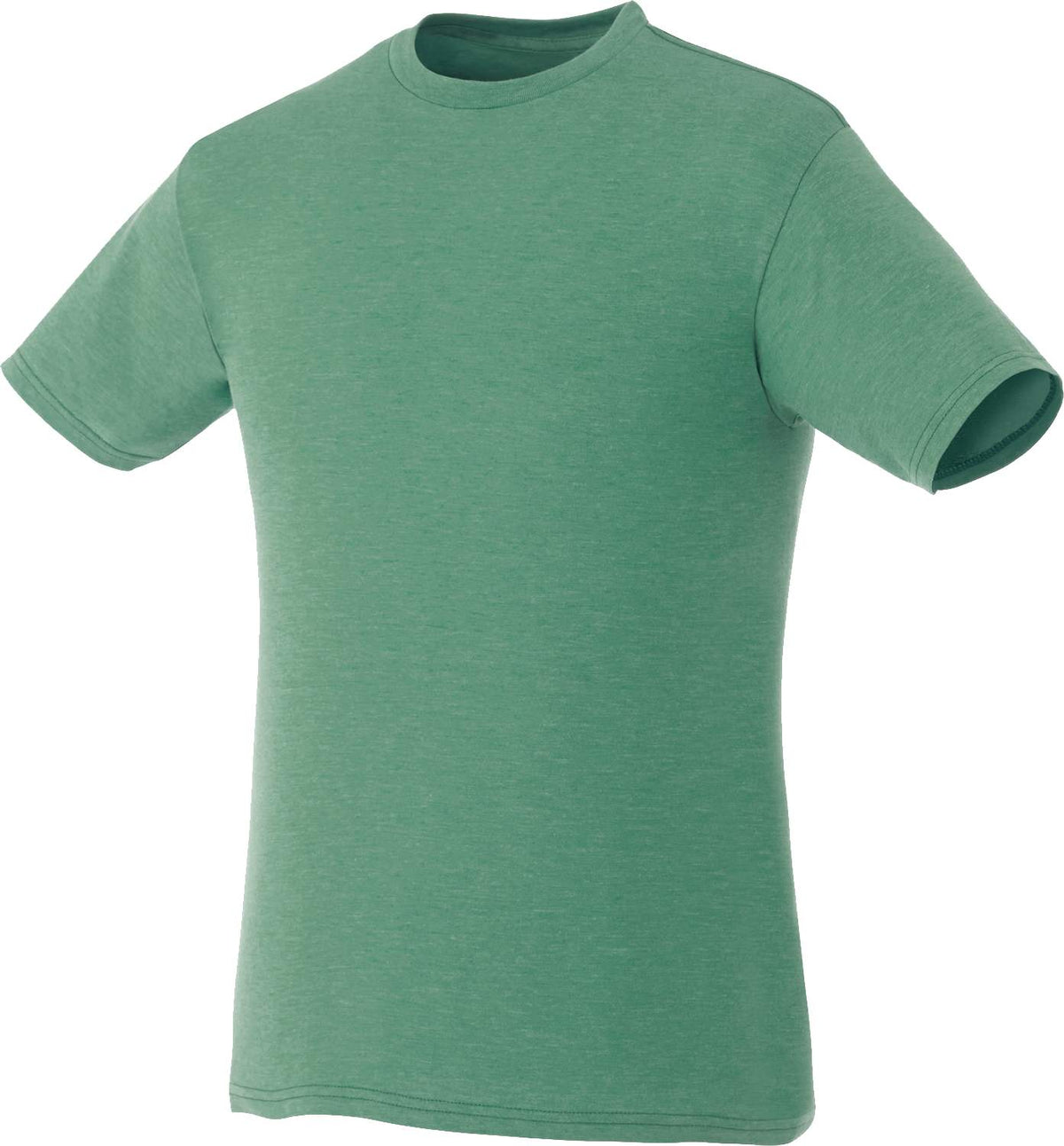 Bodie Crew Neck Short Sleeve Tee for Men Embroidery - Kelly Heather - Front Flat