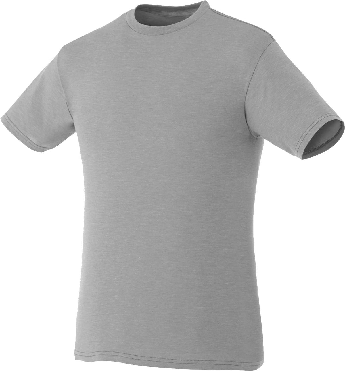 Bodie Crew Neck Short Sleeve Tee for Men Embroidery - Medium Heather Grey - Front Flat