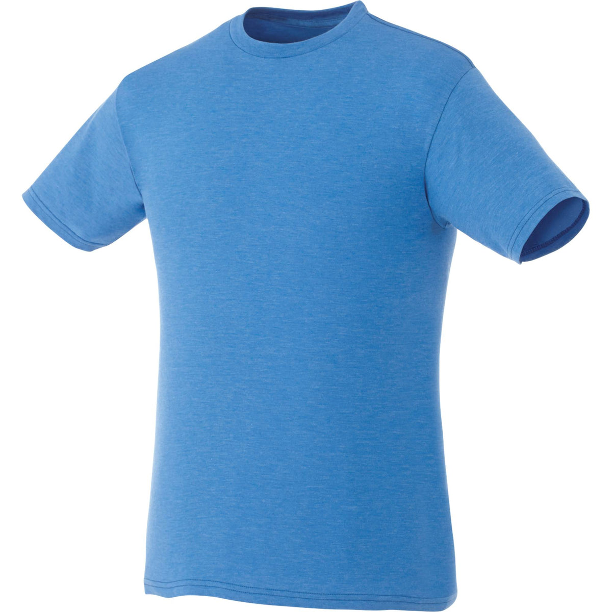 Bodie Crew Neck Short Sleeve Tee for Men Embroidery - New Royal Heather - Front Flat