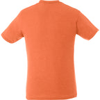 Bodie Crew Neck Short Sleeve Tee for Men Embroidery - Orange Heather - Back Flat