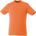 Bodie Crew Neck Short Sleeve Tee for Men Embroidery - Orange Heather - Front