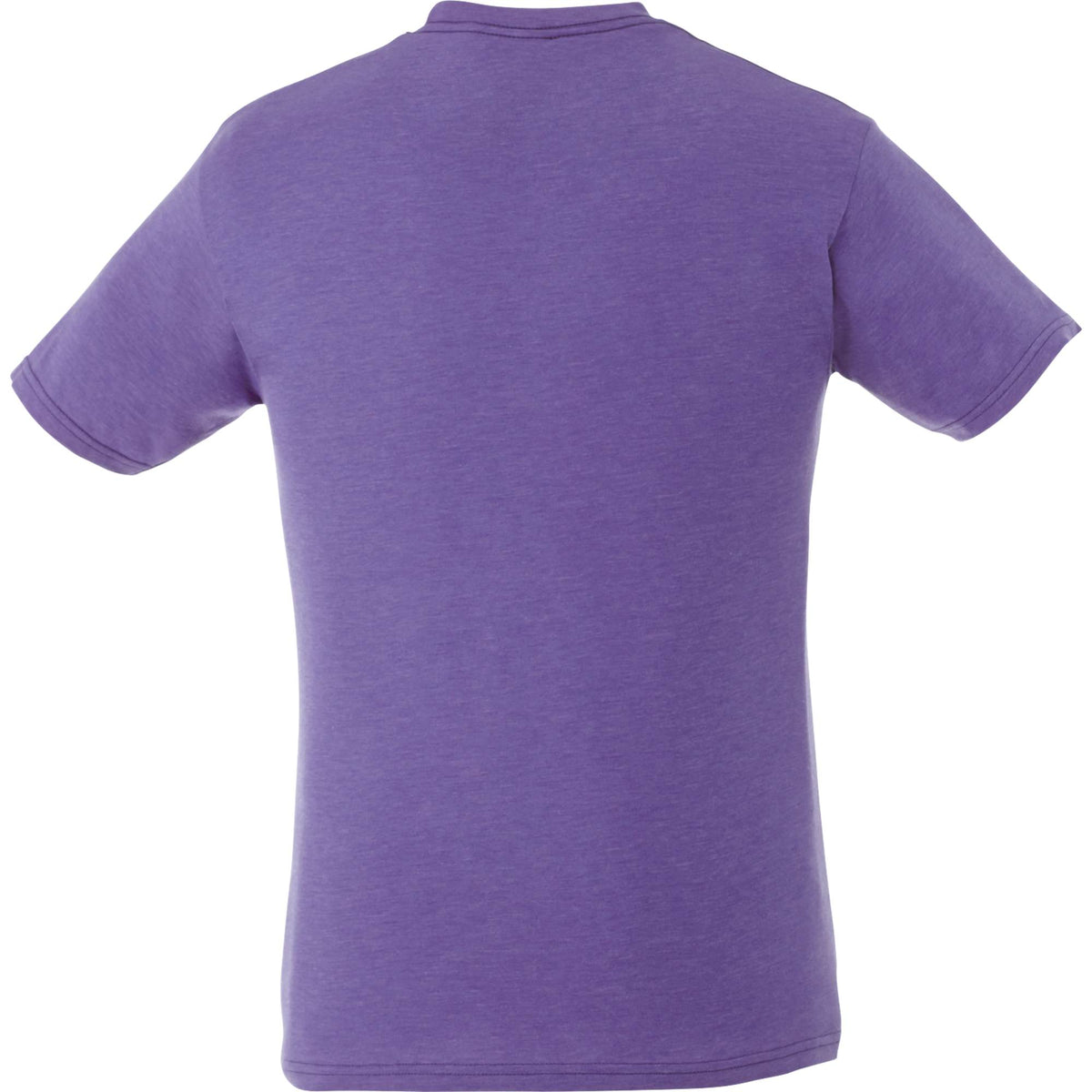 Bodie Crew Neck Short Sleeve Tee for Men Embroidery - Purple Heather - Back Flat