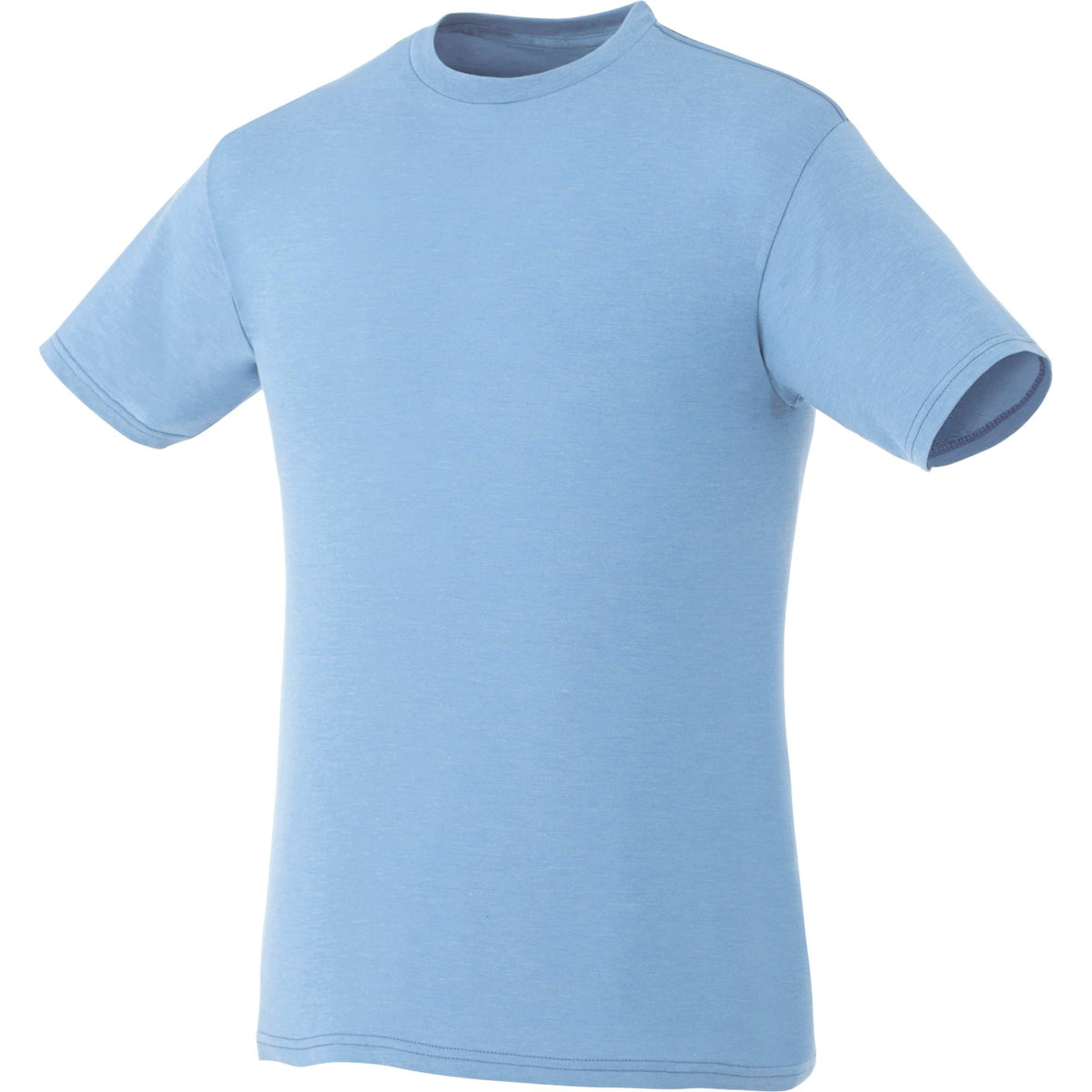 Bodie Crew Neck Short Sleeve Tee for Men Embroidery - Sky Heather - Front Flat
