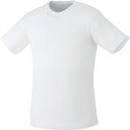 Bodie Crew Neck Short Sleeve Tee for Men Embroidery - White - Front Flat
