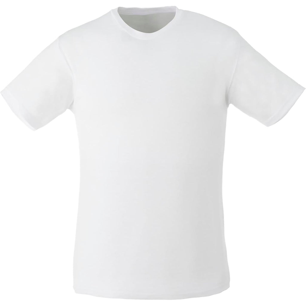 Bodie Crew Neck Short Sleeve Tee for Men Embroidery - White - Front