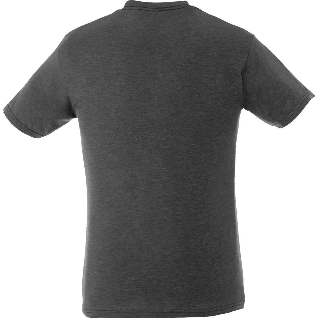 Bodie Crew Neck Short Sleeve Tee for Men Transfer - Heather Dark Charcoal - Back Flat