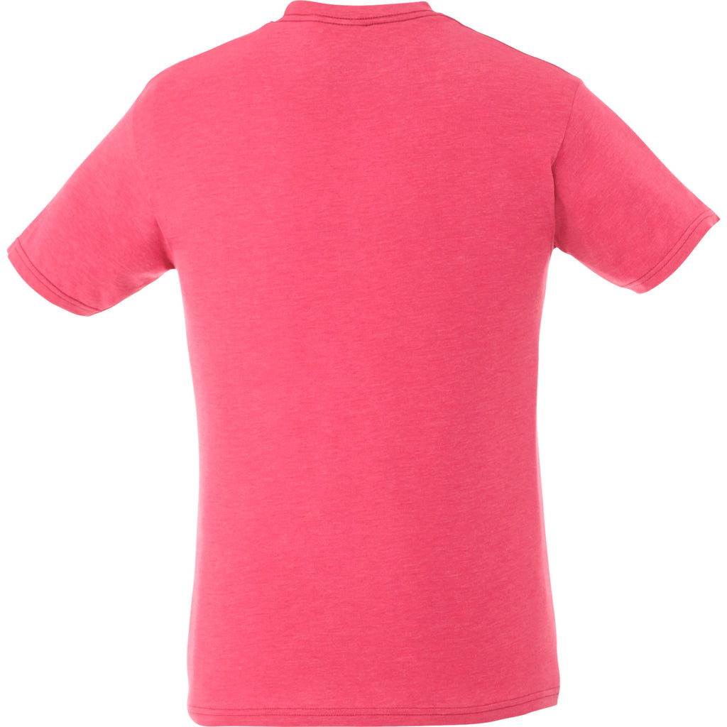Bodie Crew Neck Short Sleeve Tee for Men Transfer - Magenta Heather - Back Flat