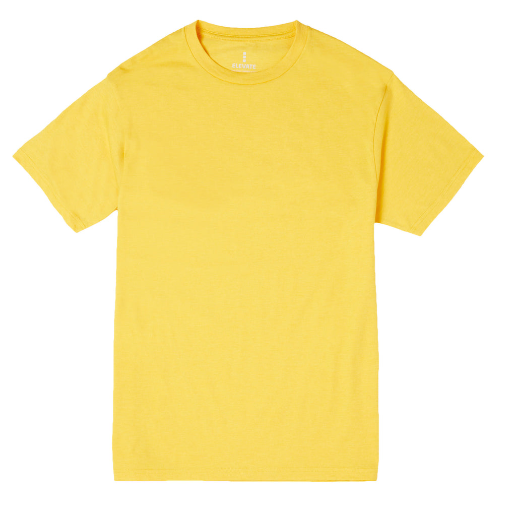 Bodie Crew Neck Short Sleeve Tee for Men Transfer - Yellow Heather - Front Flat 2