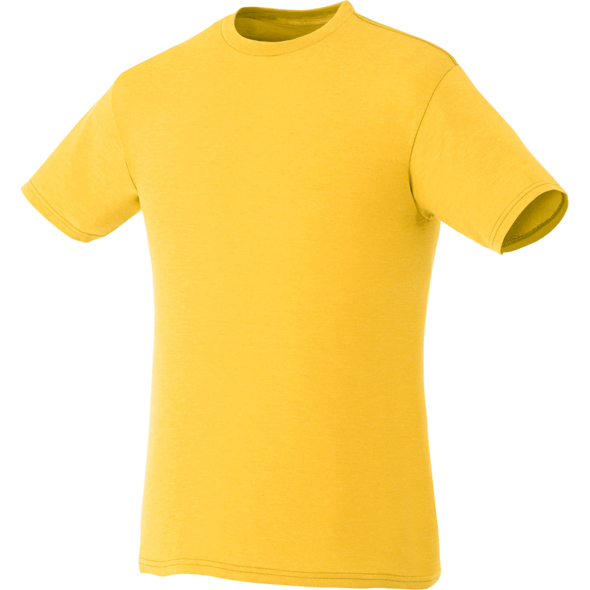 Bodie Crew Neck Short Sleeve Tee for Men Transfer - Yellow Heather - Front Flat