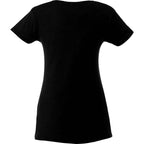 Bodie Crew Neck Tee with Chainstitch Collar for Women Transfer - Black - Back Flat