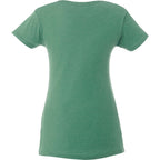 Bodie Crew Neck Tee with Chainstitch Collar for Women Transfer - Kelly Heather - Back Flat