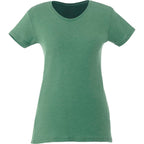 Bodie Crew Neck Tee with Chainstitch Collar for Women Transfer - Kelly Heather - Front