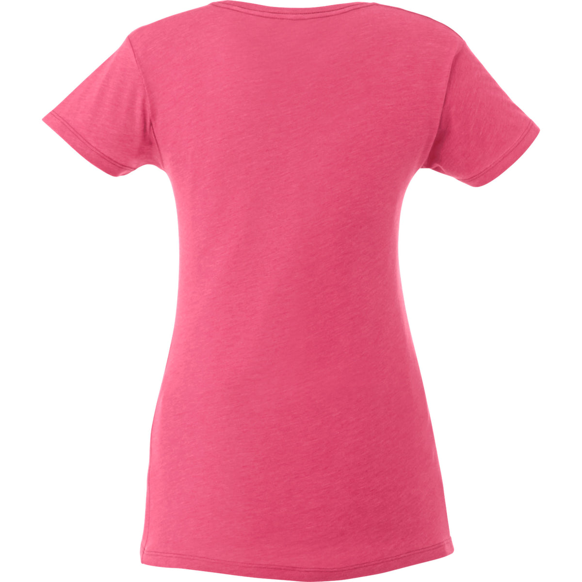 Bodie Crew Neck Tee with Chainstitch Collar for Women Transfer - Magenta Heather - Flat 2