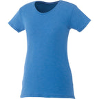 Bodie Crew Neck Tee with Chainstitch Collar for Women Transfer - New Royal Heather - Front Flat