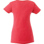 Bodie Crew Neck Tee with Chainstitch Collar for Women Transfer - Team Red Heather - Back Flat