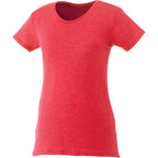 Bodie Crew Neck Tee with Chainstitch Collar for Women Transfer - Team Red Heather - Front Flat