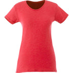 Bodie Crew Neck Tee with Chainstitch Collar for Women Transfer - Team Red Heather - Front