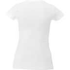 Bodie Crew Neck Tee with Chainstitch Collar for Women Transfer - White - Back Flat