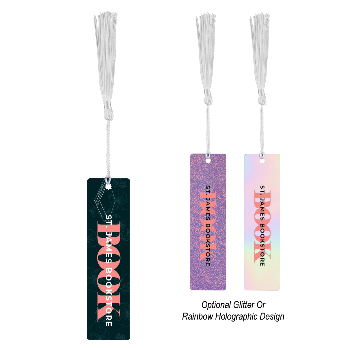 Bookmark in Acrylic with a Tassel - White Tassel - Full Color