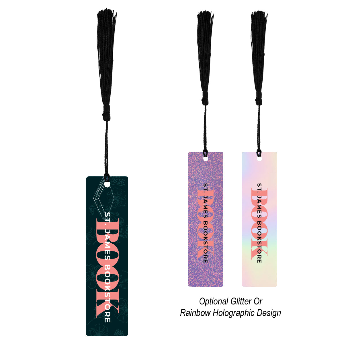 Bookmark in Acrylic with a Tassel - White Tassel - Full Color