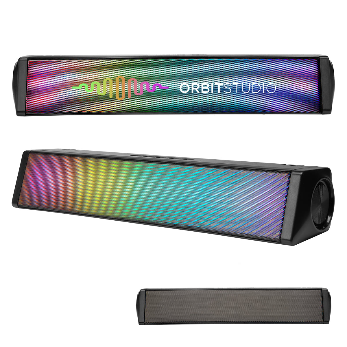Boomin Soundbar Bluetooth Speaker Full Color - Black - Full Color