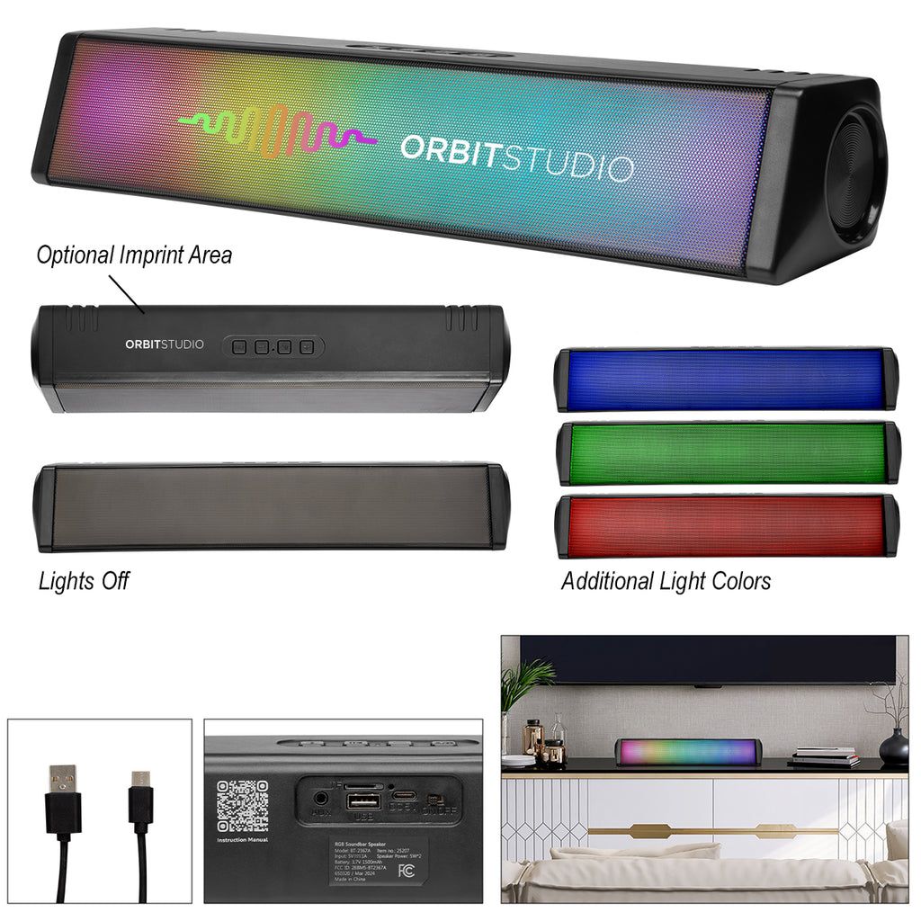 Boomin Soundbar Bluetooth Speaker Full Color - Boomin' Soundbar Speaker