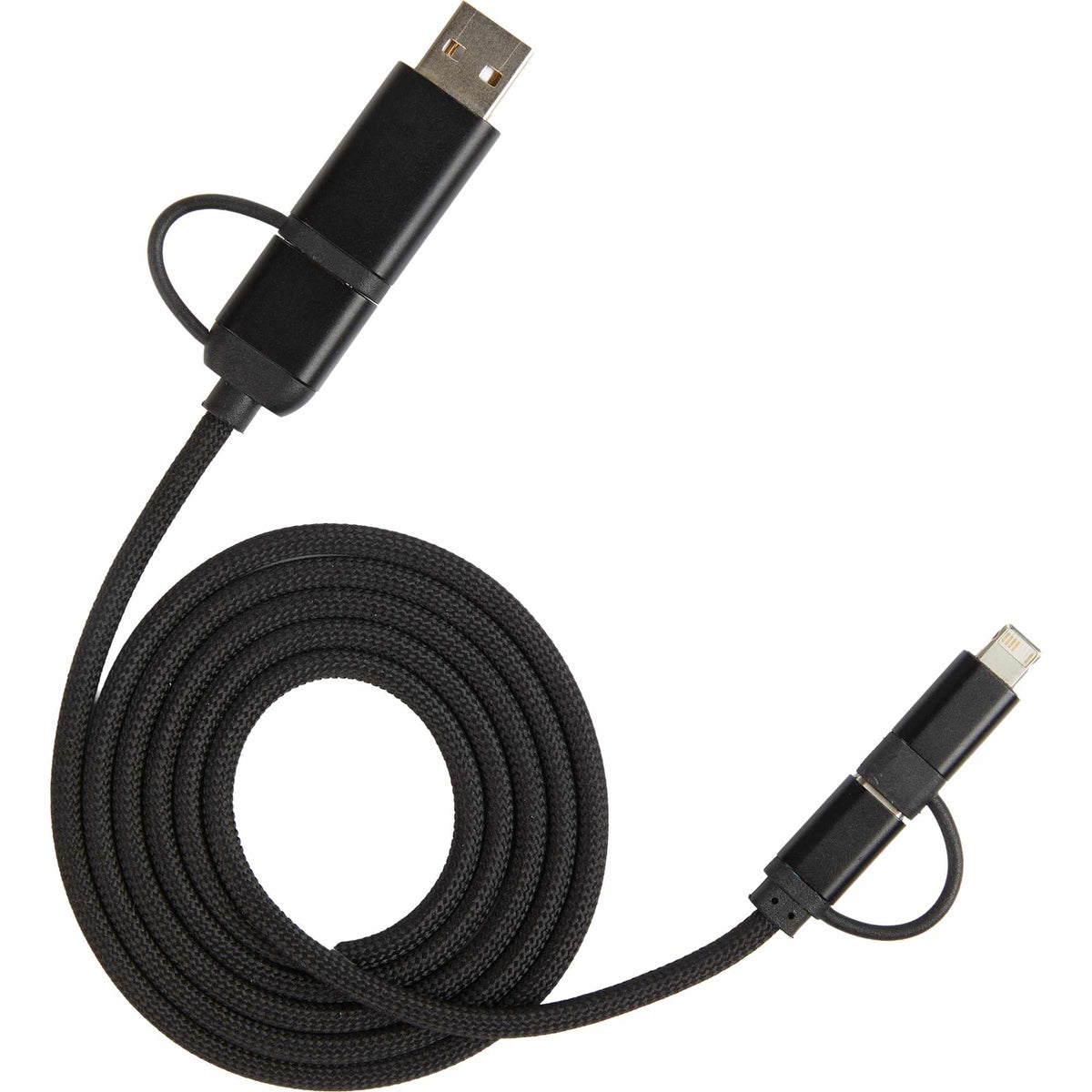 Boost 5-in-1 Laptop Charging Cable, 65W Laser Engraving - Black - Detail Reshoot