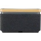 Boost Bamboo and Fabric Speaker with Wireless Charger Full Color - Natural/Gray - Back