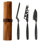 Boska Monaco Cheese Knife Set with Leather Case, Black Laser Engraving - Black - View 1