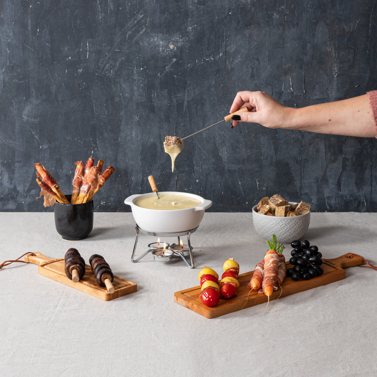 Boska Party Cheese Fondue Set - White - View 7