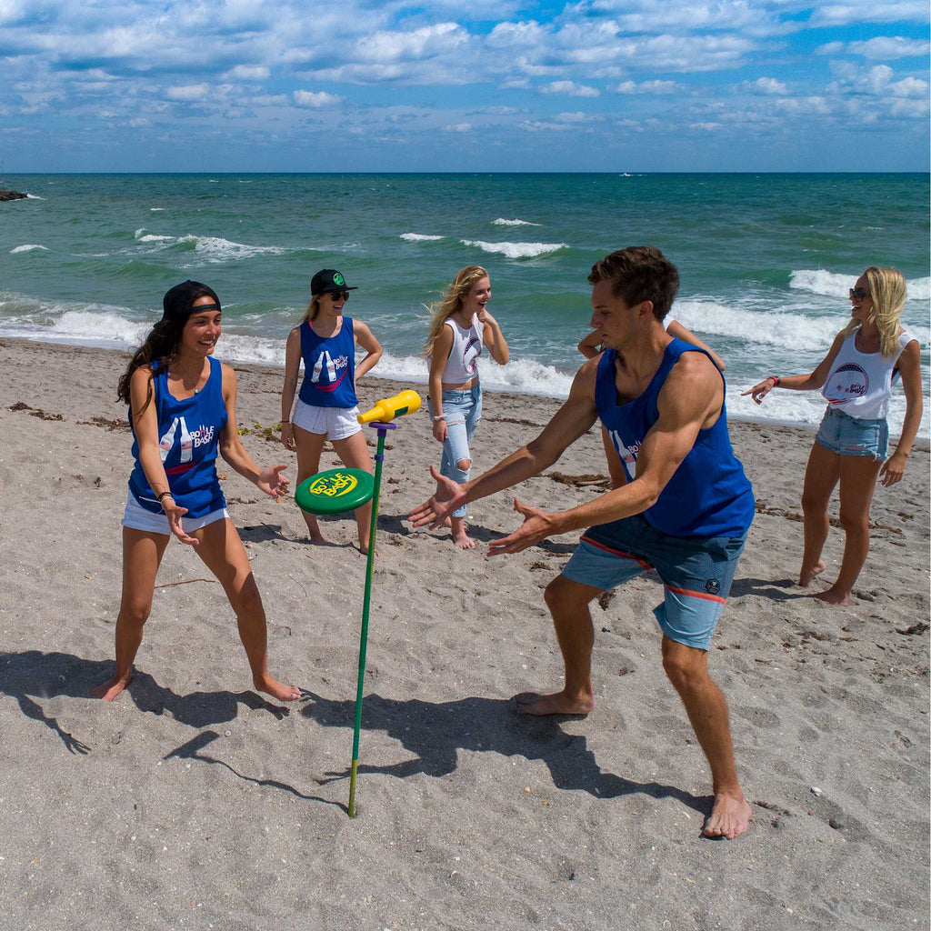 Bottle Bash Outdoor Disc Game Set - Green - Model 2