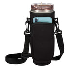 Bottle Buddy Neoprene Sling for 40 oz Tumblers Transfer - Black - Propped
