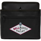 Bottle Buddy Two-Drink Carrier with Trolley Sleeve Embroidery - Black - Front