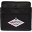 Bottle Buddy Two-Drink Carrier with Trolley Sleeve Embroidery - Black - Front