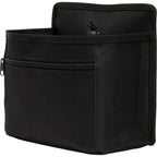 Bottle Buddy Two-Drink Carrier with Trolley Sleeve Embroidery - Black - Left Angle