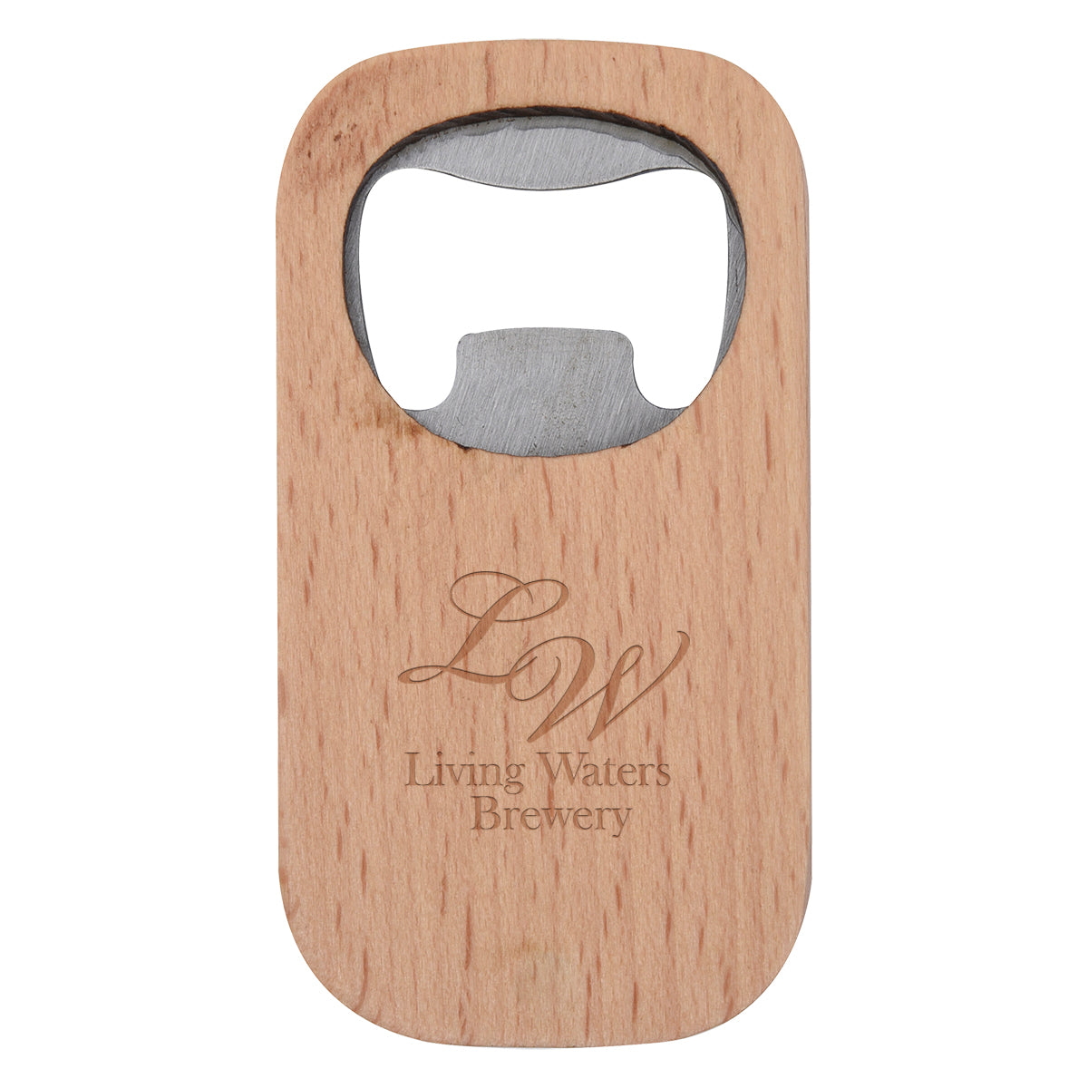 Bottle Opener in Wood - Natural - Laser