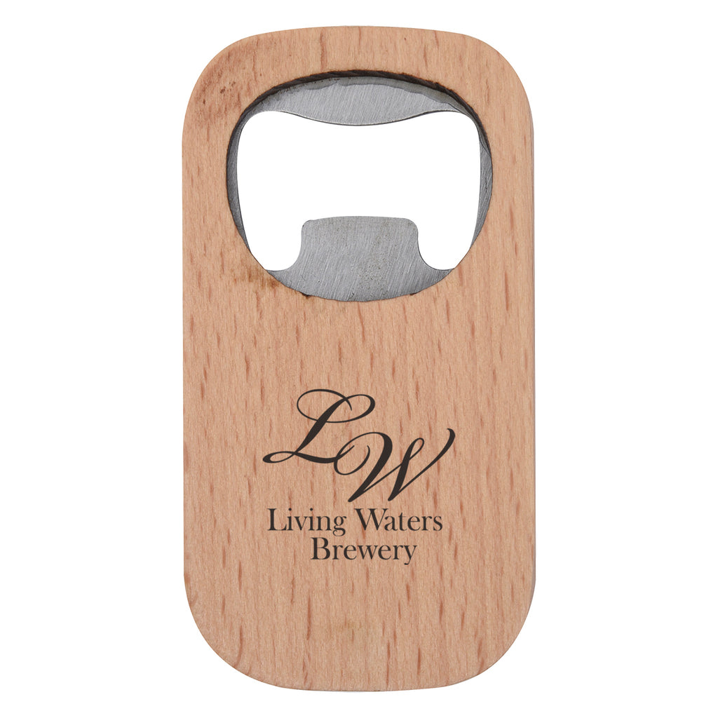 Bottle Opener in Wood - Natural - Silk Screen