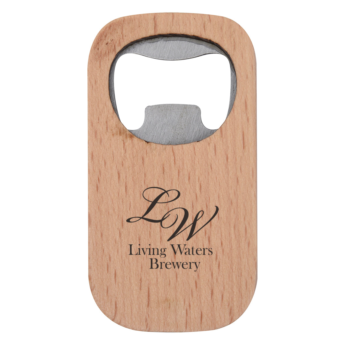 Bottle Opener in Wood - Natural - Silk Screen