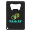 Bottle Opener Shaped Like a Credit Card - Black - Full Color