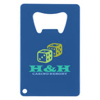 Bottle Opener Shaped Like a Credit Card - Blue - Full Color