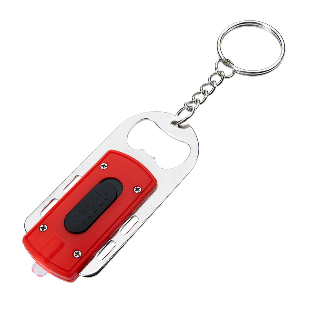 Bottle Opener with Key Light - Red - Back