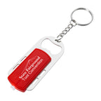 Bottle Opener with Key Light - Red - Silk Screen